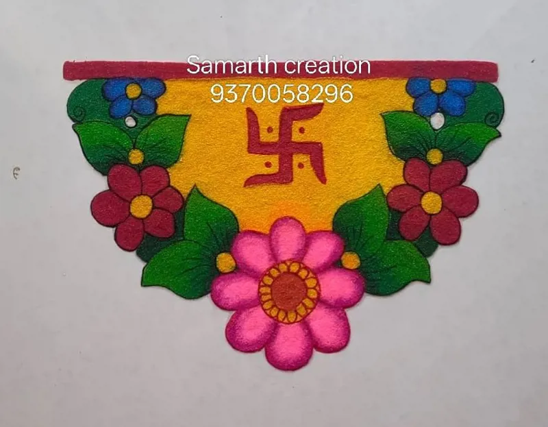 Swastik Rangoli Art
