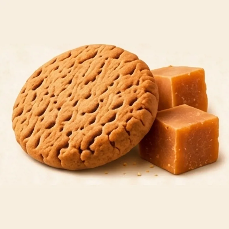Whole Wheat Ghee Jaggery Biscuits
